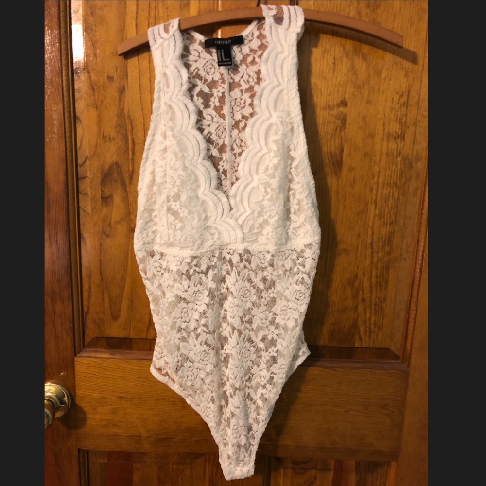 White Lace Bodysuit